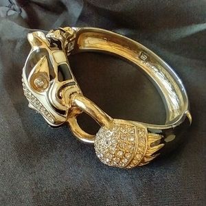 Opulent Banana Rep Black Panther Enamel Bracelet